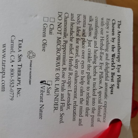 NWOT - Aromatherapy Eye Pillow - Picture 3 of 6